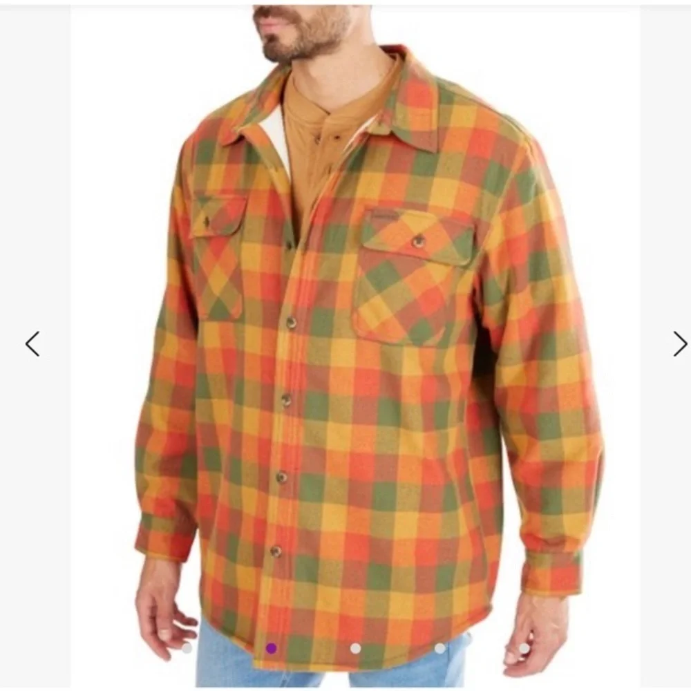 Smith’s Workwear Men’s Heavy Duty Flannel Shirt Sz Large - Picture 3 of 10